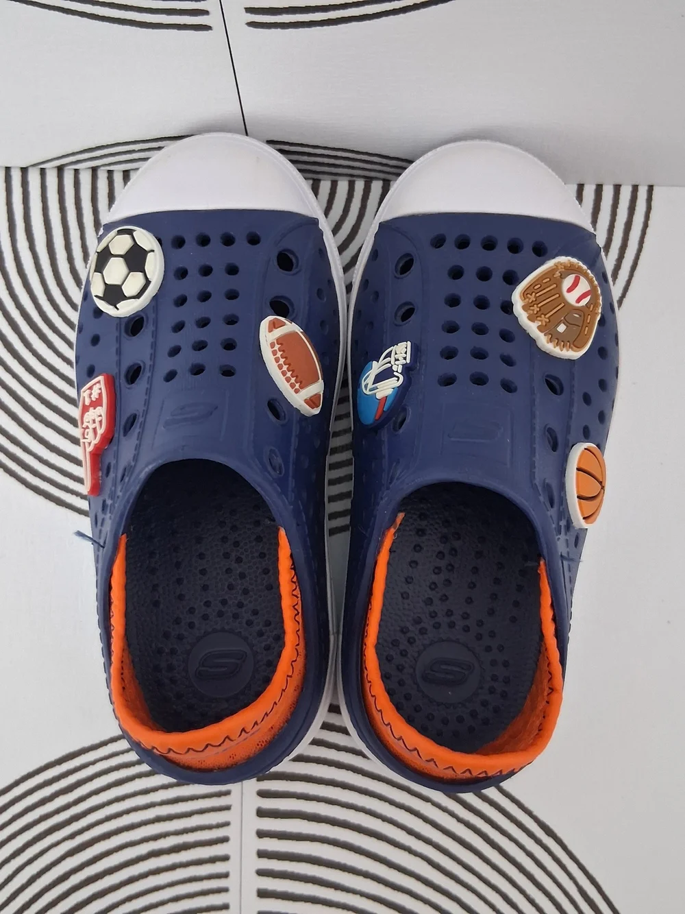 Skechers Toddler Boys Size 9 Blue Lightweight Foamies Molded Slip-On Rubber Shoe